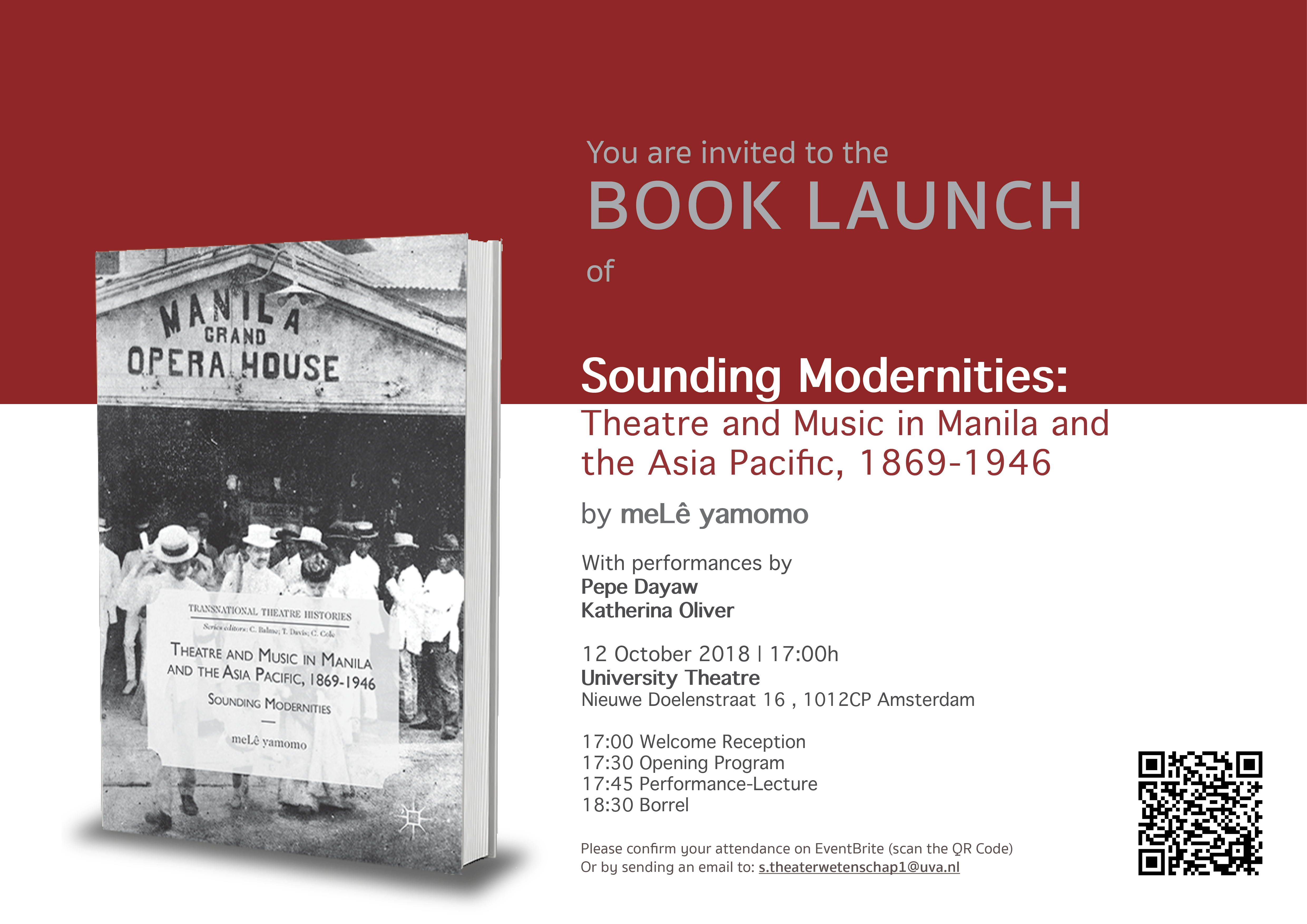 Book Launch: »Sounding Modernities: Theatre and Music in Manila and the Asia Pacific, 1869-1946«